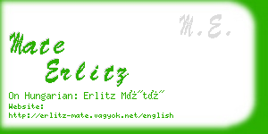 mate erlitz business card